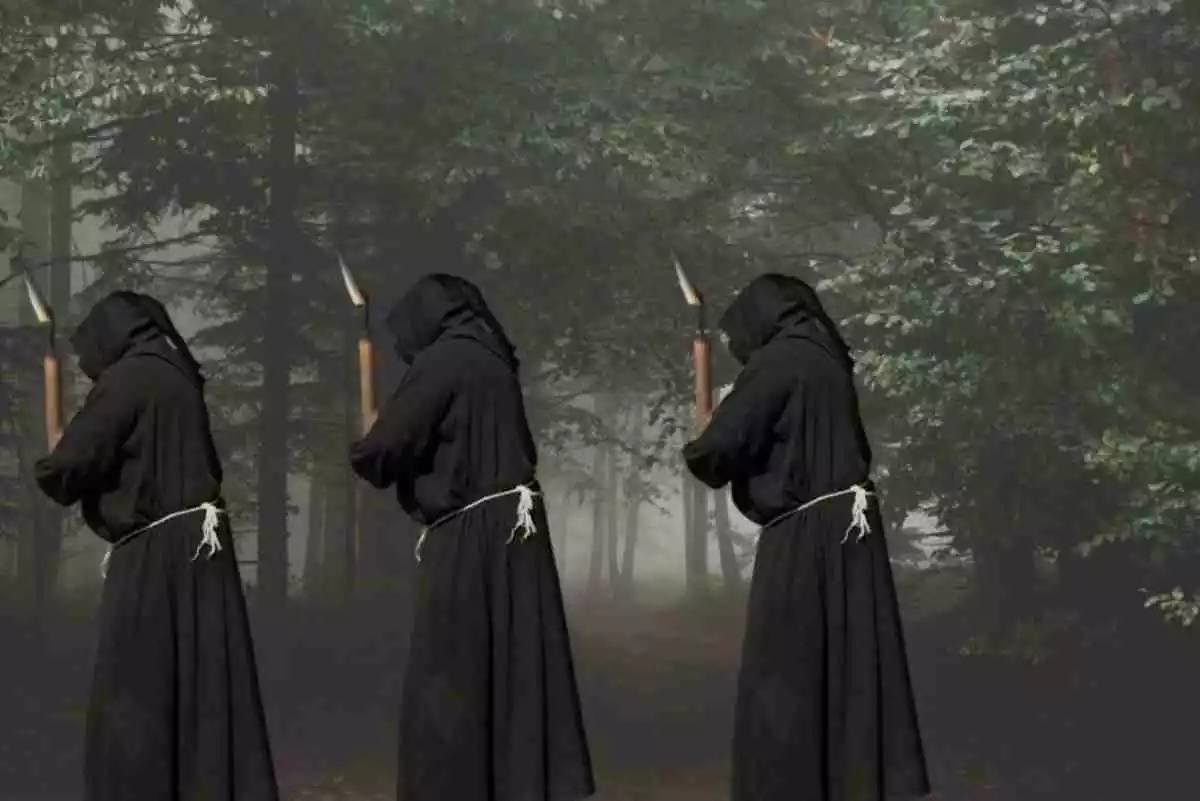La sainte Compagne dans une forêt