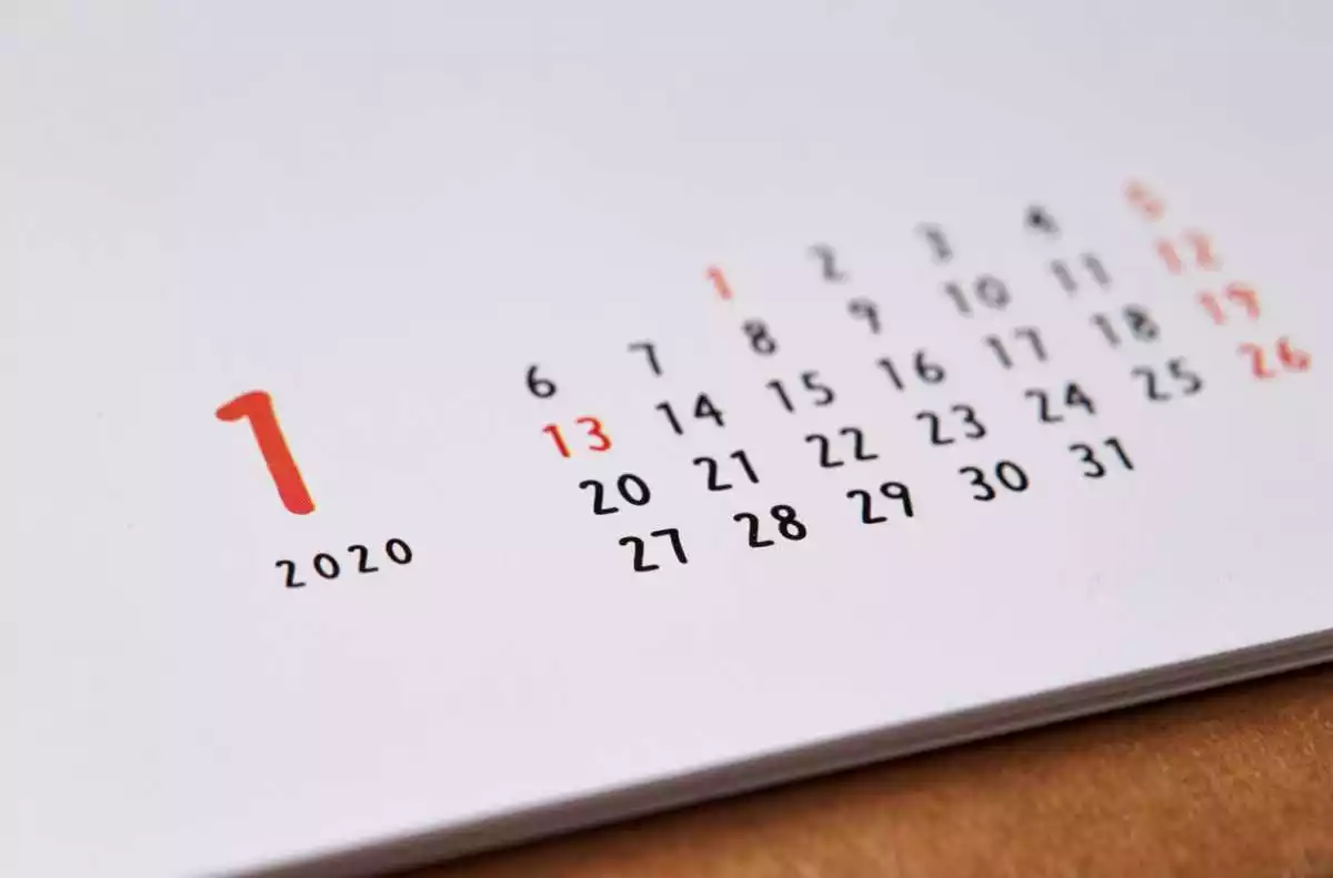Calendrier 2020