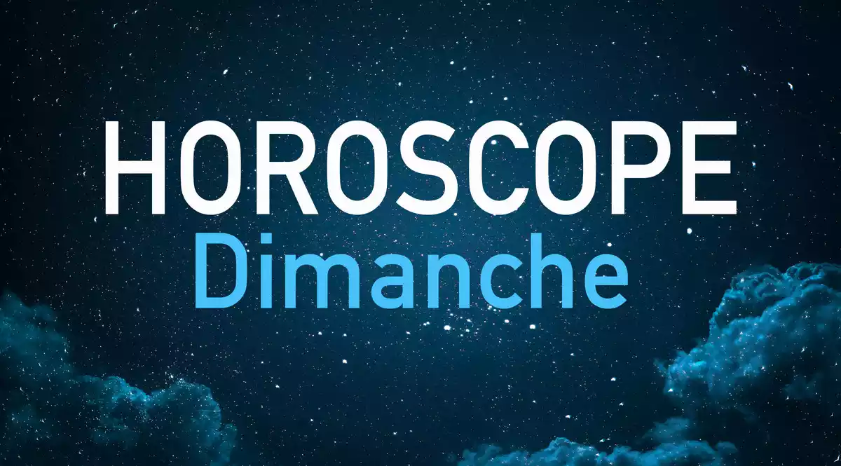 Horoscope du dimanche avec un fond d'étoiles et de nuages