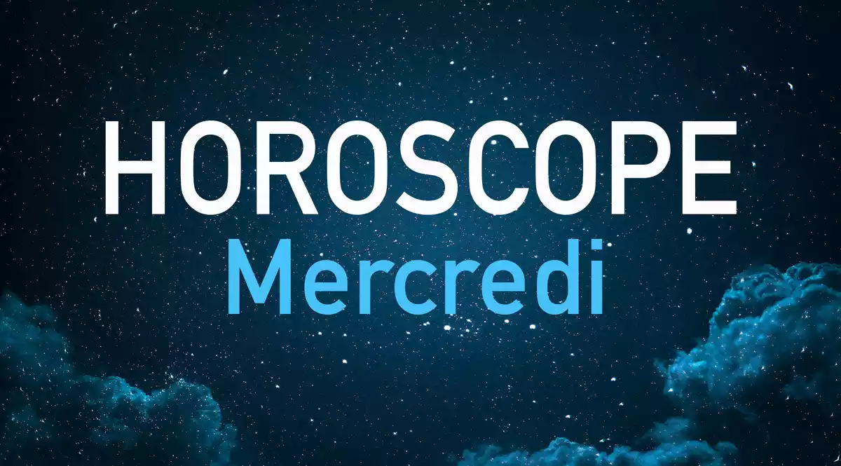 Horoscope du mercredi avec un fond d'étoiles et de nuages