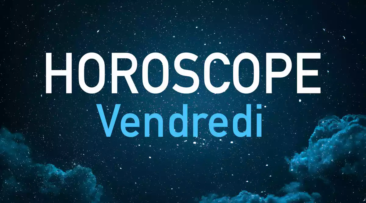 Horoscope du vendredi avec un fond d'étoiles et de nuages