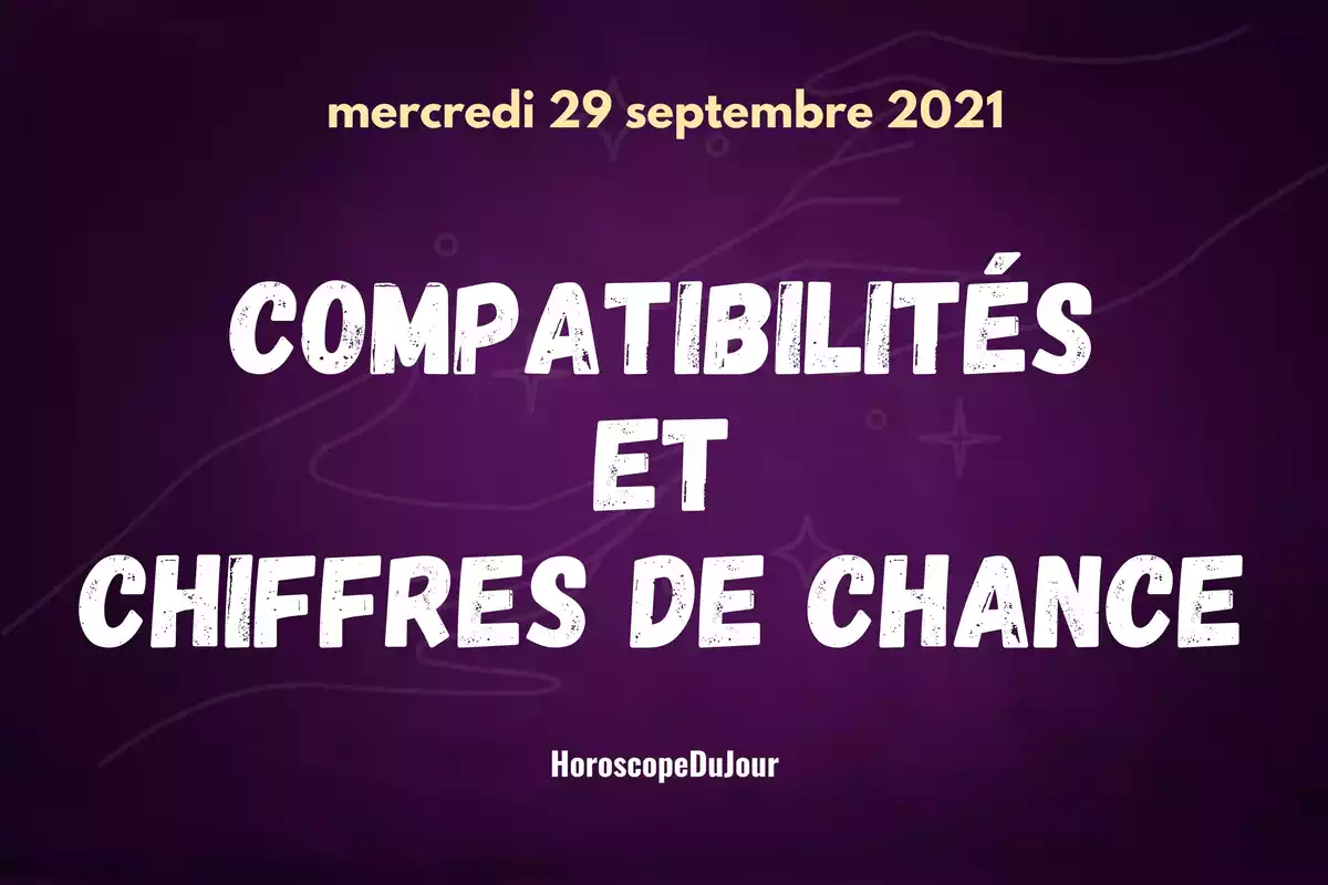 Deux mains se rejoignant avec le mot compatibilités et chiffres de chance au centre