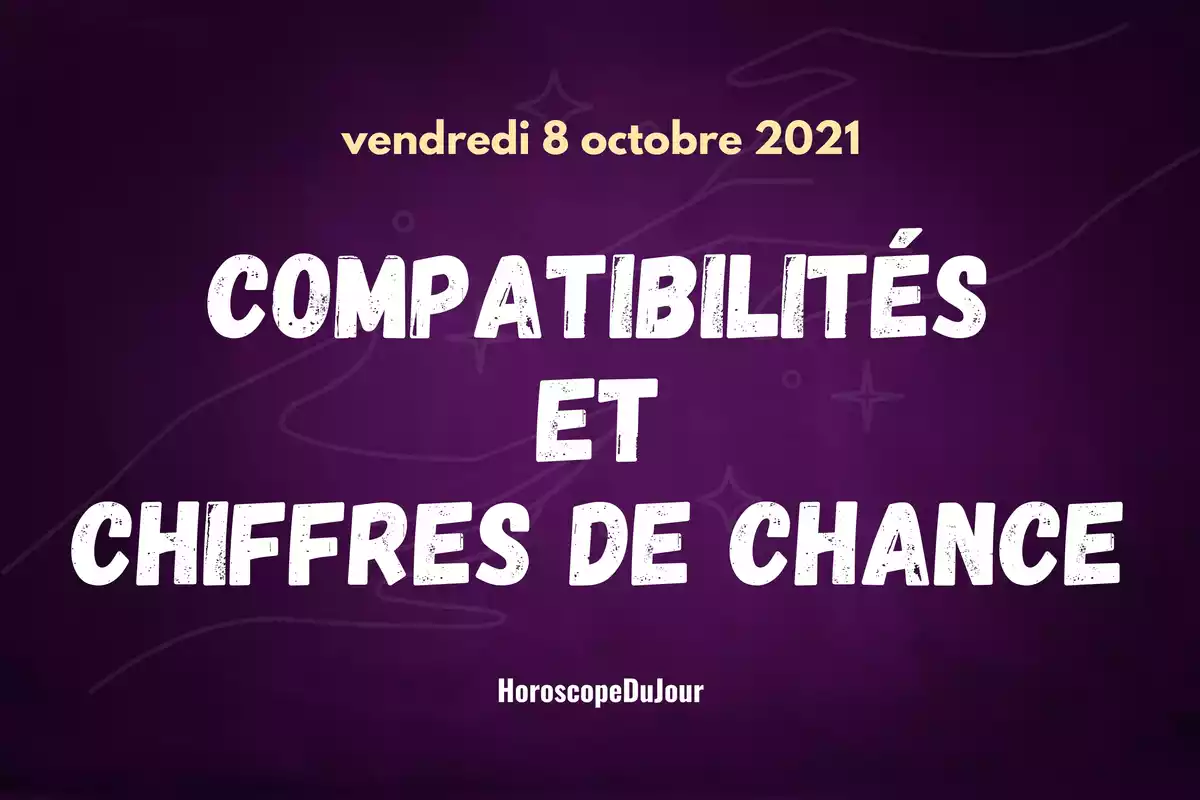 Deux mains se rejoignant avec le mot compatibilités et chiffres de chance au centre