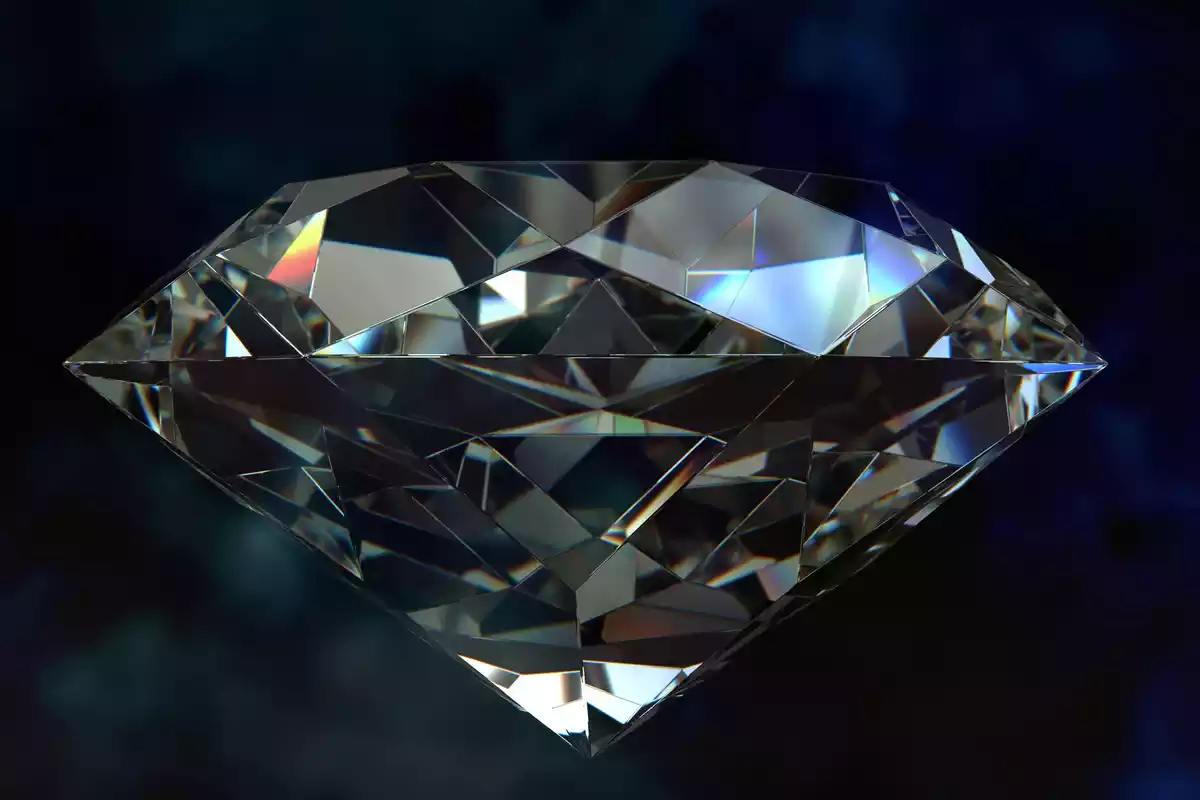 Un diamant sur fond noir