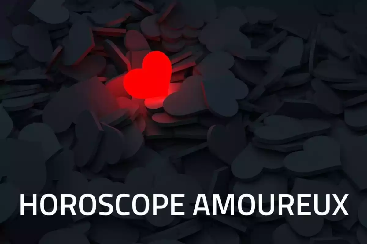 Un cœur rouge sur un fond sombre